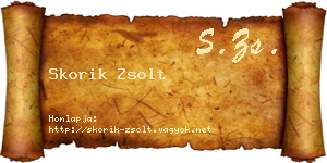 Skorik Zsolt névjegykártya